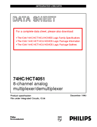 Datasheet 74HC4051N manufacturer Philips