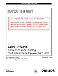 Datasheet 74HC4353N производства Philips