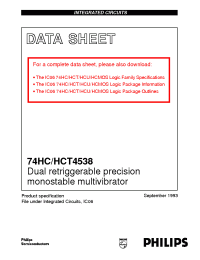 Datasheet 74HC4538 manufacturer Philips