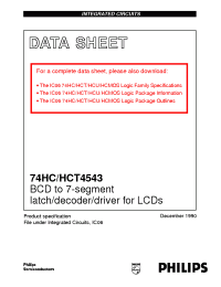 Datasheet 74HC4543 manufacturer Philips
