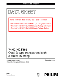 Datasheet 74HC563U manufacturer Philips