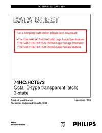 Datasheet 74HC573D manufacturer Philips