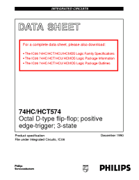 Datasheet 74HC574N manufacturer Philips