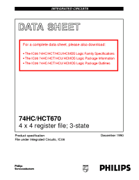 Datasheet 74HC670 производства Philips