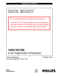 Datasheet 74HC85N manufacturer Philips