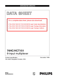 Datasheet 74HC_HCT151 производства Philips