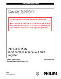 Datasheet 74HC/HCT165 manufacturer Philips