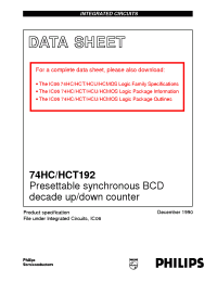 Datasheet 74HC/HCT192 manufacturer Philips
