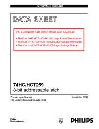 Datasheet 74HC/HCT259 manufacturer Philips