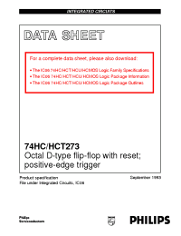 Datasheet 74HC/HCT273 manufacturer Philips