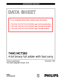 Datasheet 74HC/HCT283 manufacturer Philips