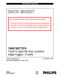 Datasheet 74HC/HCT374 manufacturer Philips