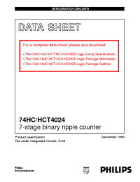 Datasheet 74HC/HCT4024 manufacturer Philips