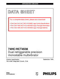 Datasheet 74HC/HCT4538 manufacturer Philips