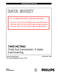 Datasheet 74HC/HCT643 manufacturer Philips