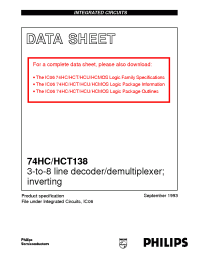 Datasheet 74HCT138N manufacturer Philips