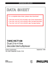 Datasheet 74HCT139DB manufacturer Philips