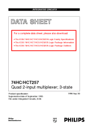 Datasheet 74HCT257N производства Philips