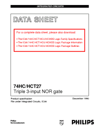 Datasheet 74HCT27D manufacturer Philips