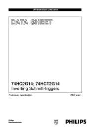 Datasheet 74HCT2G14GW manufacturer Philips