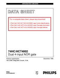 Datasheet 74HCT4002 manufacturer Philips