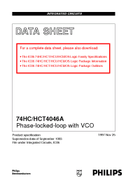 Datasheet 74HCT4046AD manufacturer Philips