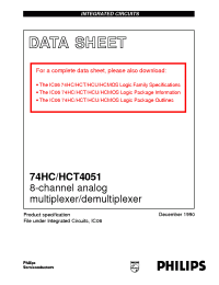 Datasheet 74HCT4051DB manufacturer Philips