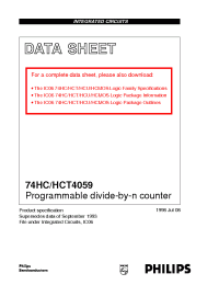 Datasheet 74HCT4059D manufacturer Philips