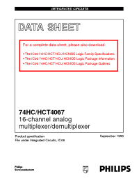 Datasheet 74HCT4067PW manufacturer Philips