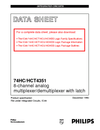 Datasheet 74HCT4351D производства Philips