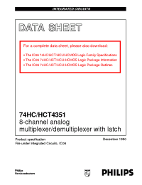 Datasheet 74HCT4351DB manufacturer Philips