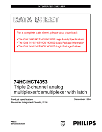 Datasheet 74HCT4353N manufacturer Philips