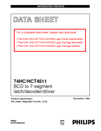 Datasheet 74HCT4511D manufacturer Philips