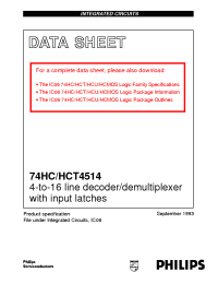 Datasheet 74HCT4514U manufacturer Philips