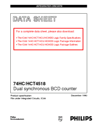 Datasheet 74HCT4518N manufacturer Philips