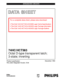 Datasheet 74HCT563DB manufacturer Philips