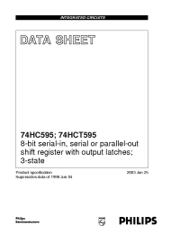 Datasheet 74HCT595D manufacturer Philips