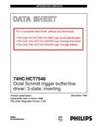 Datasheet 74HCT7540N производства Philips