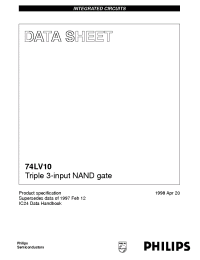 Datasheet 74LV10DB manufacturer Philips