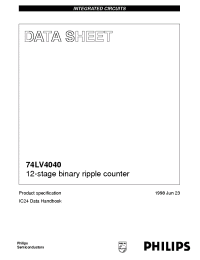 Datasheet 74LV4040PW производства Philips