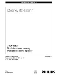 Datasheet 74LV4052N manufacturer Philips