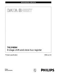 Datasheet 74LV4094N manufacturer Philips