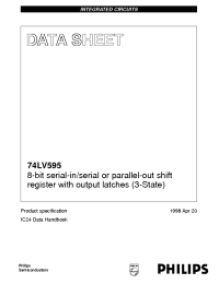Datasheet 74LV595PWDH manufacturer Philips