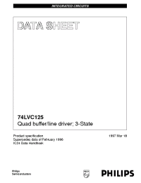 Datasheet 74LVC125D производства Philips