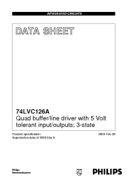 Datasheet 74LVC126ABQ manufacturer Philips