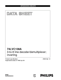Datasheet 74LVC138 manufacturer Philips