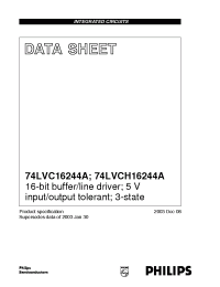 Datasheet 74LVC16244A manufacturer Philips