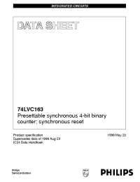 Datasheet 74LVC163PW manufacturer Philips