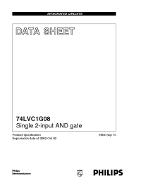 Datasheet 74LVC1G08GM manufacturer Philips