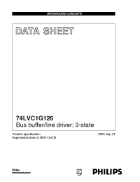 Datasheet 74LVC1G126GV производства Philips